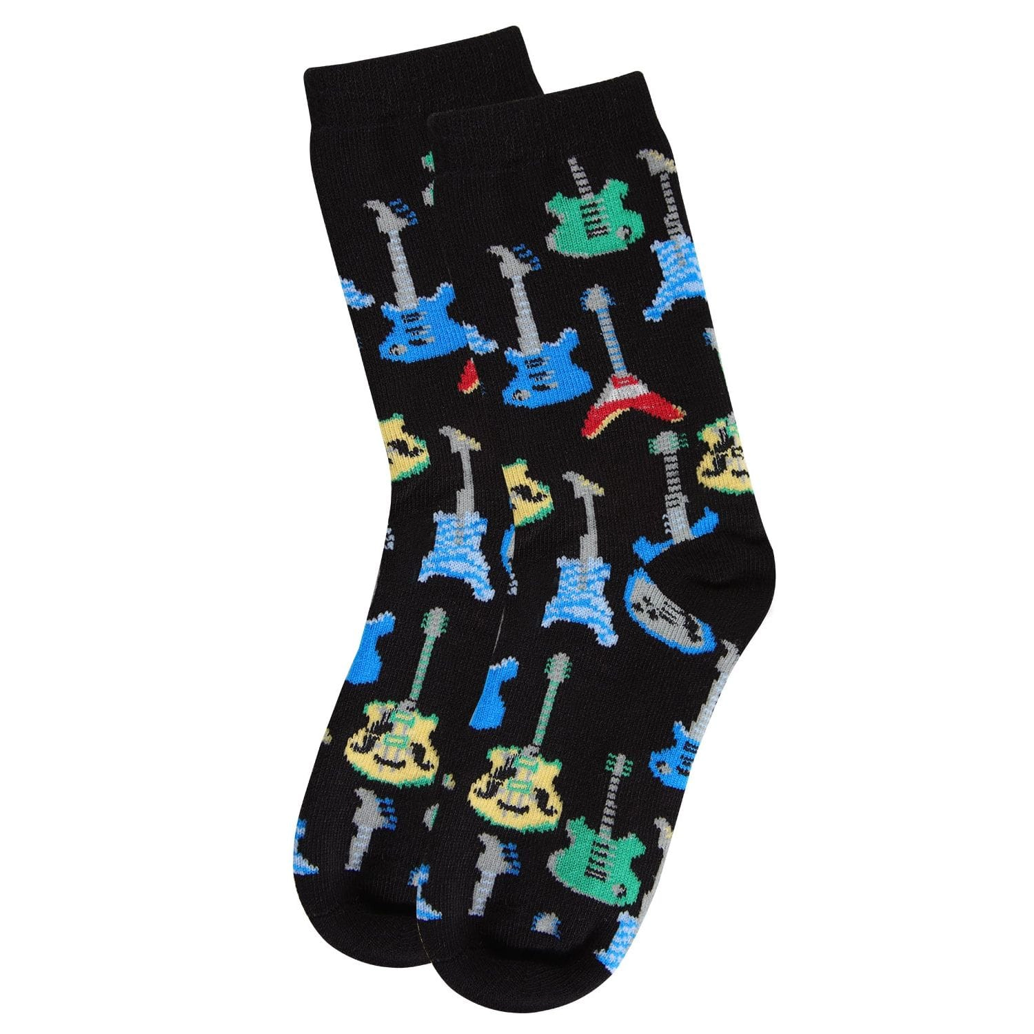 MeMoi Boys' Guitar Rayon from Bamboo Blend Crew Socks