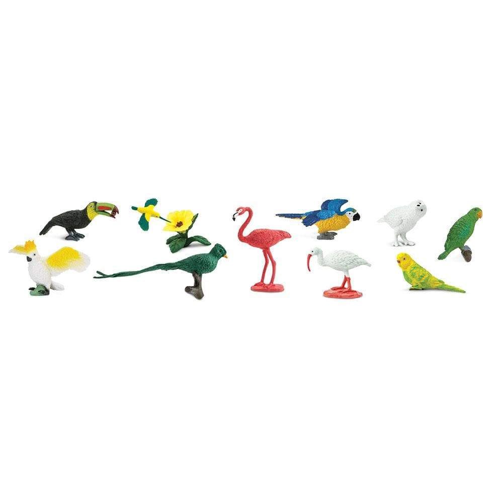 Safari Ltd. - Exotic Birds TOOB - contains 10 Mini Figurines