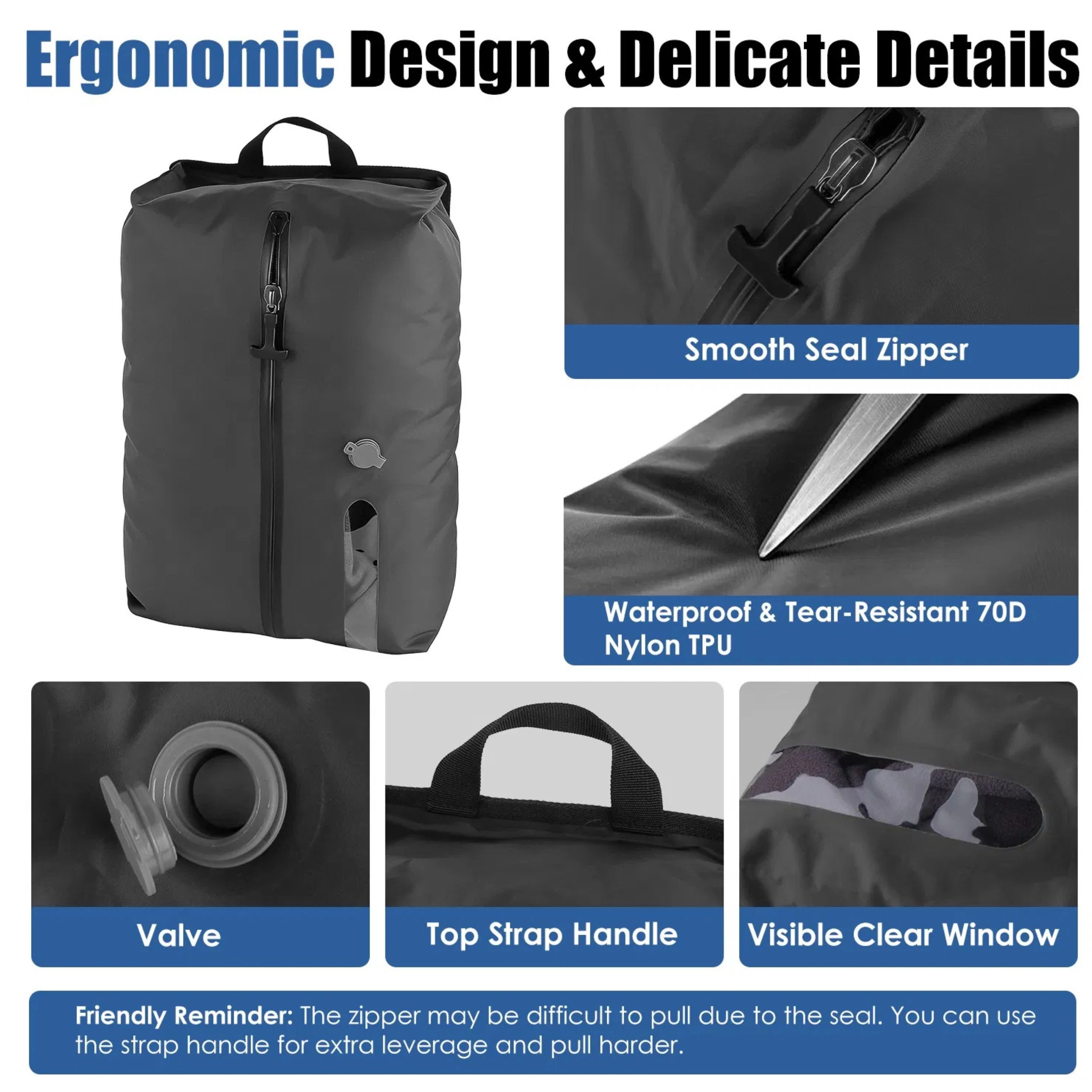 SS Design Vacuum Compression Bags With Pump For Travel Luggage