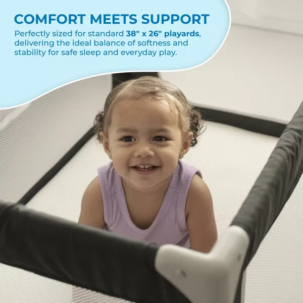 Sperric Pack and Play Mattress w/ Travel Bag- Waterproof Washable Playard Topper 38"x26", 1.5" Thick Hypoallergenic Foam