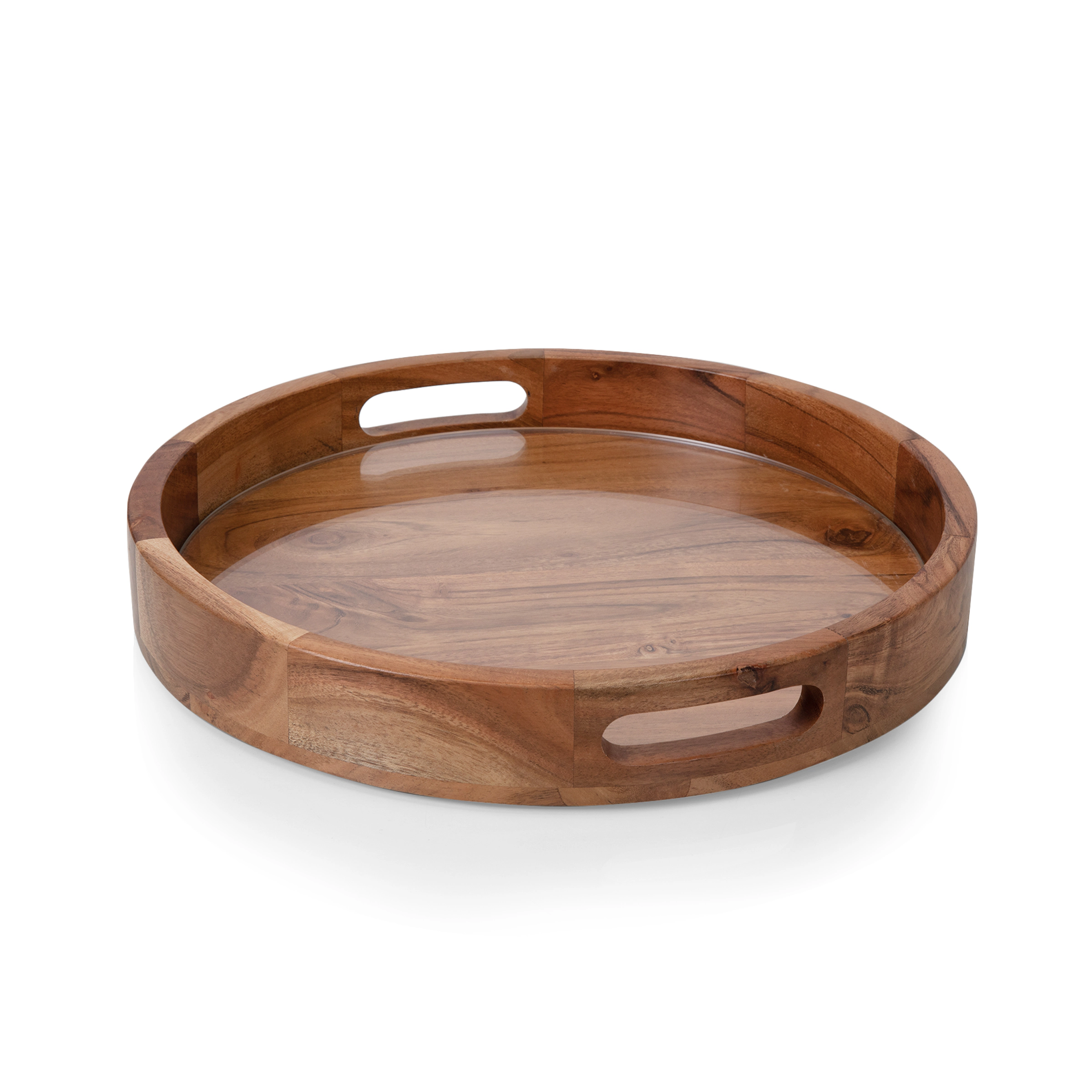 TOSCANA Barista Serving Tray with Glass Insert