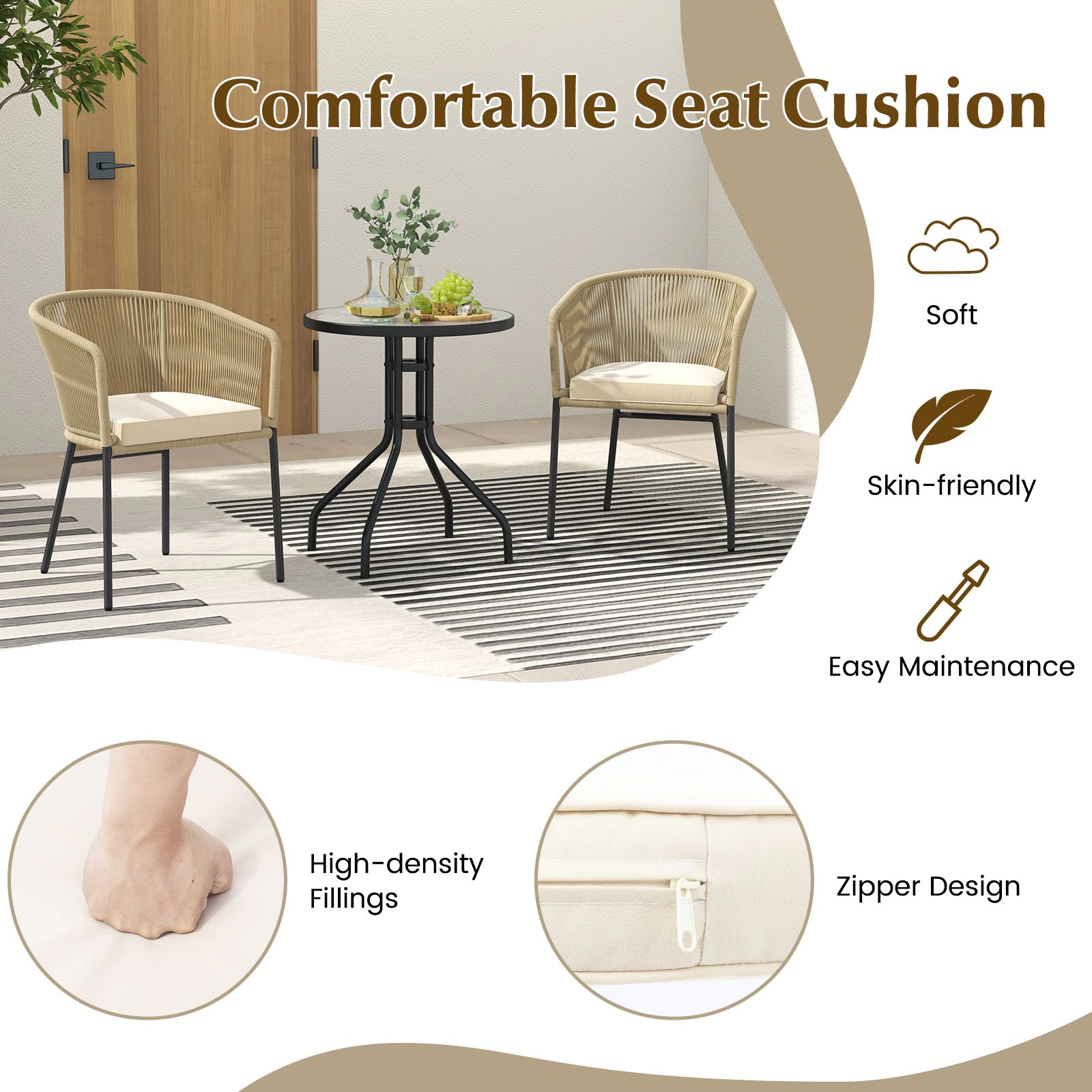 SlickBlue Comfortable Accent Chair with Soft Cushion and Metal Frame Support