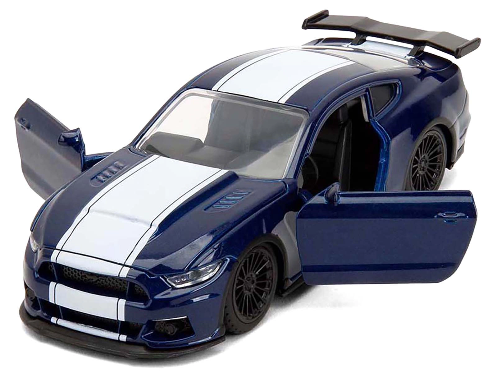 Jada 2016 Ford Mustang GT Dark Blue Metallic with White Stripe "F9" (2021) Movie "Fast & Furious" Series 1/32