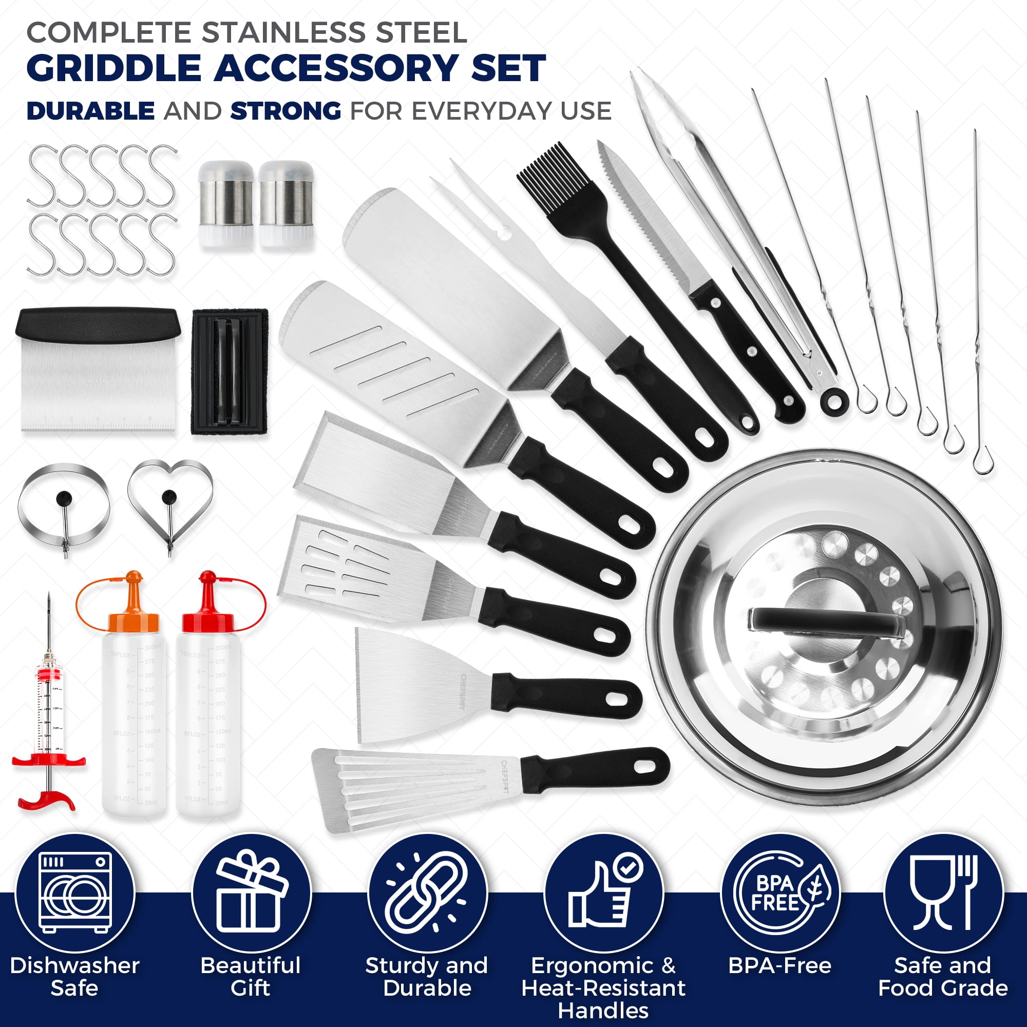 CHEFSPOT 36 Piece Griddle Accessories Kit With Carry Bag