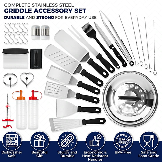 CHEFSPOT 36 Piece Griddle Accessories Kit With Carry Bag