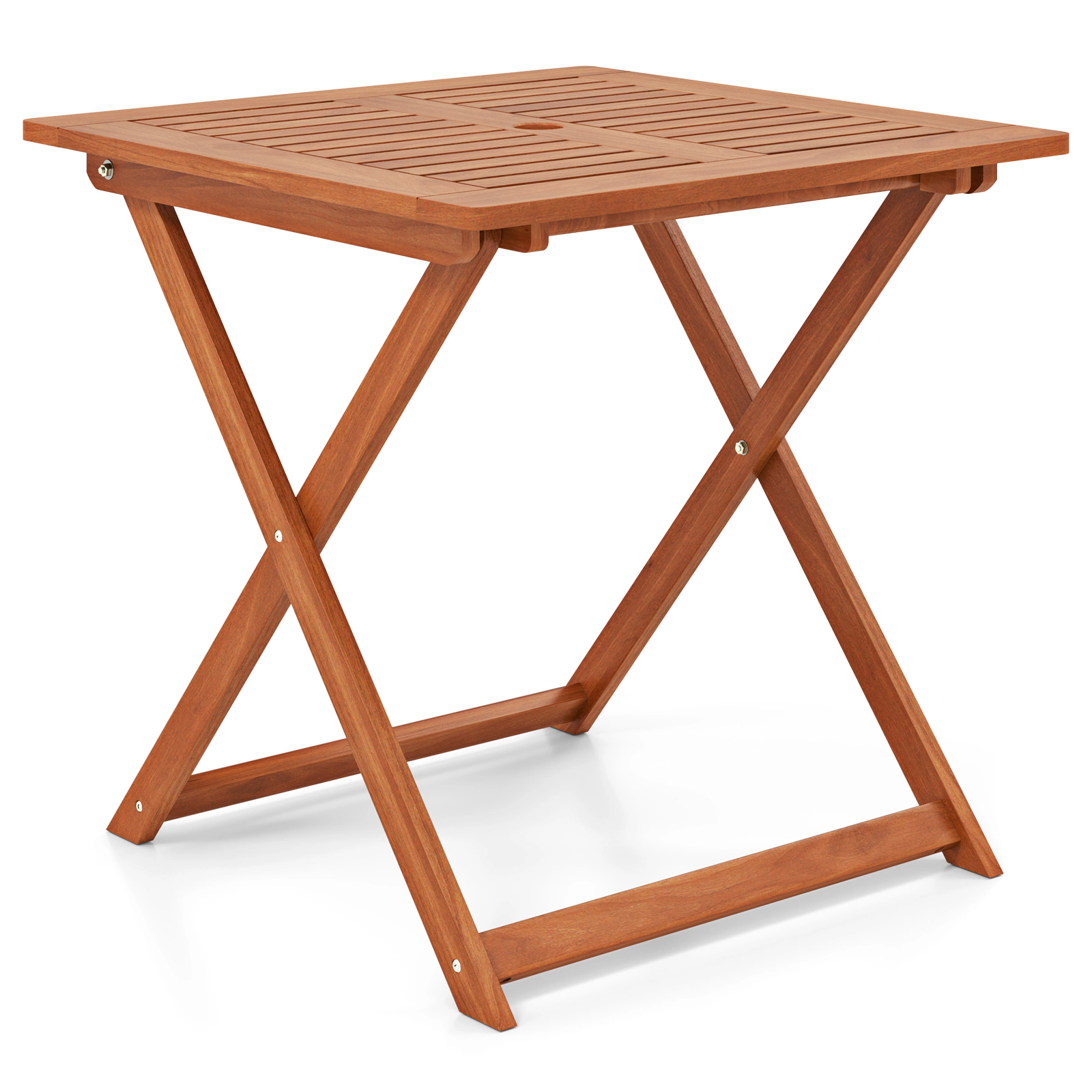SlickBlue Portable Wooden Folding Table for Patio, Deck, Balcony, and Backyard Dining