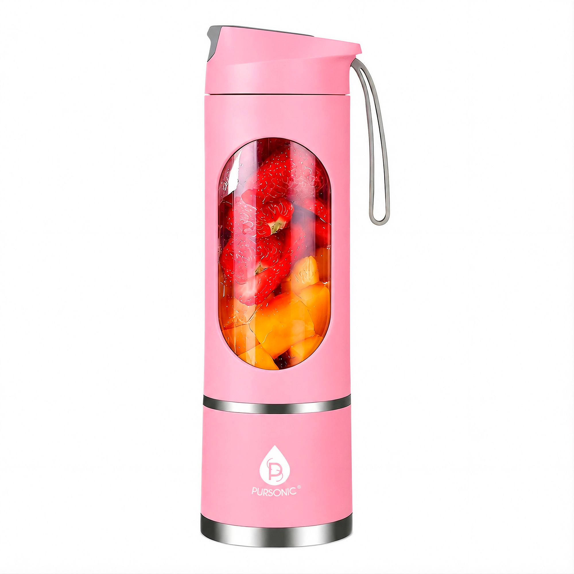 Pursonic Unisex USB Portable Juicer & Blender Cup – 12-Blade Smoothie Maker with 3-Speed Motor & USB-C Charging