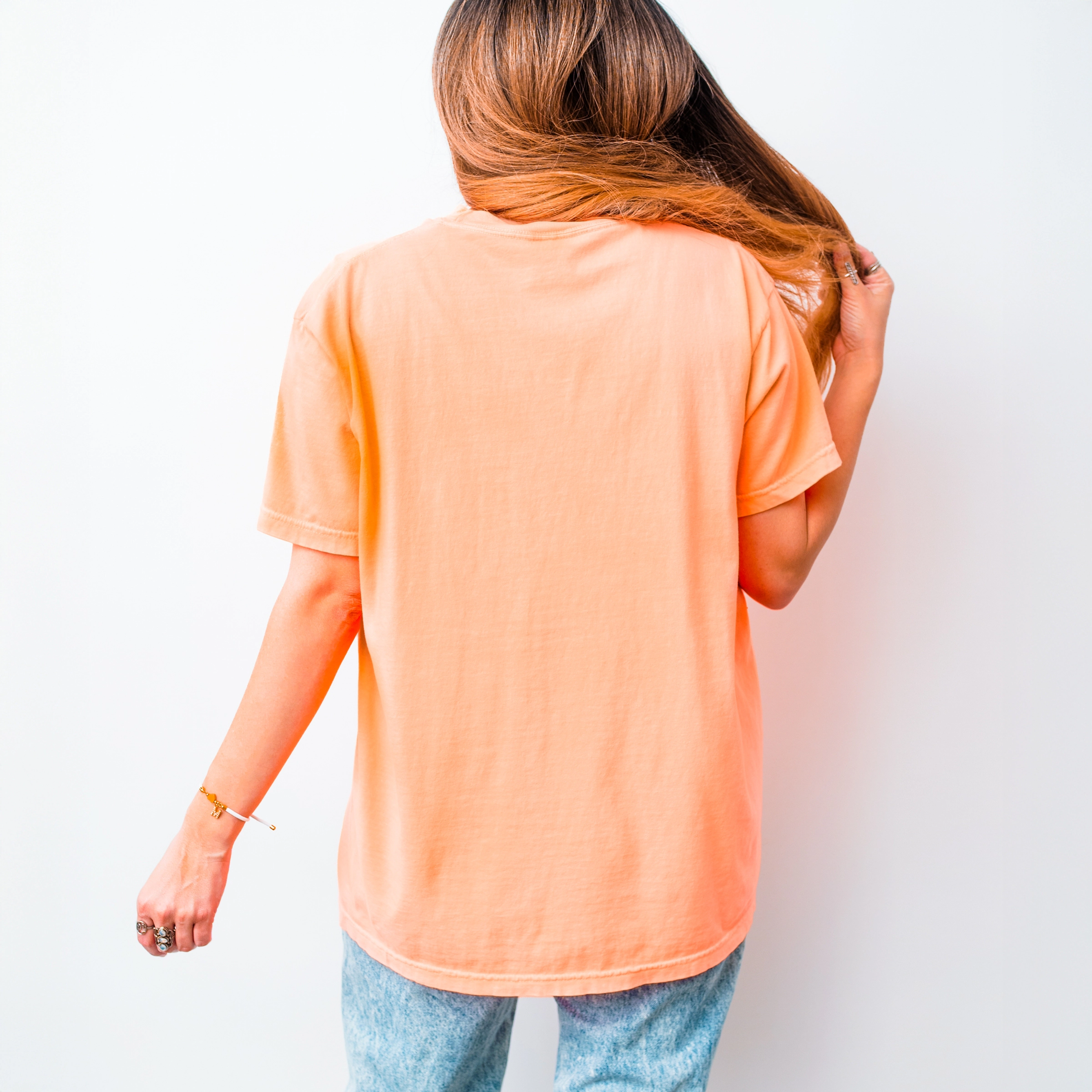 Simply Sage Market - Outline Fish Collage Blue Women's Garment Dyed Graphic T-Shirt