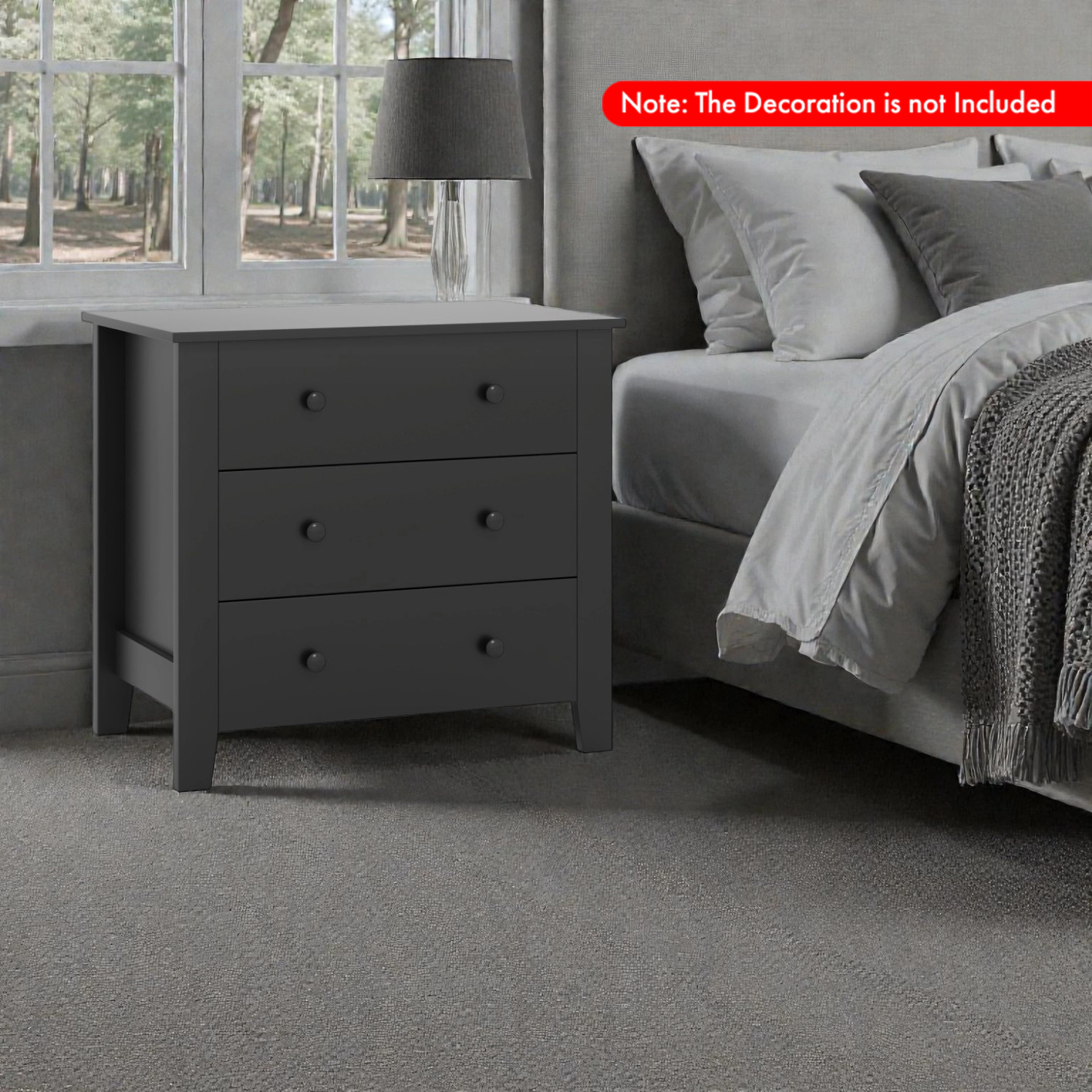 Hivvago Multi-Functional 3-Drawer Chest for Bedroom Use