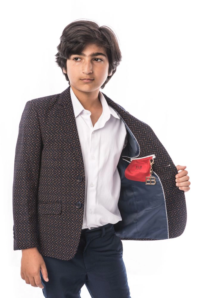Elie Balleh Boys Slim Fit Digital Rain Jacket