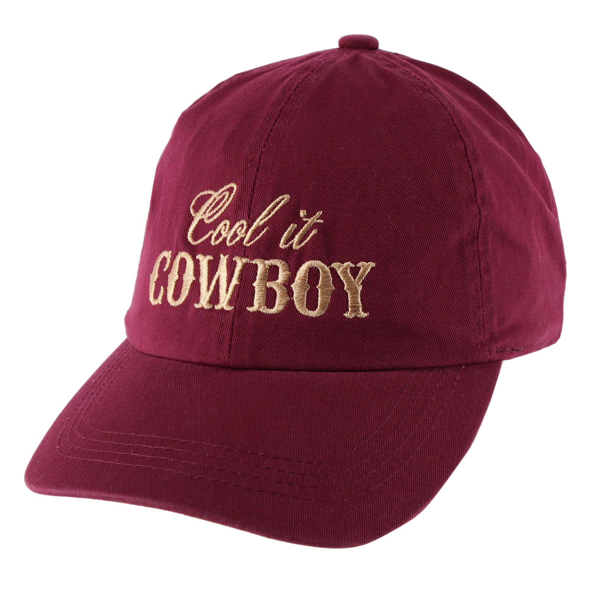 CTM® Women's Cool It Cowboy Embroidered Baseball Cap