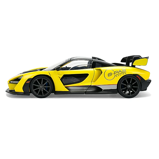Jada McLaren Senna "8-PAS Racing" Yellow Metallic with Black Top "Hyper-Spec" Series 1/24 Diecast Model Car by Jada