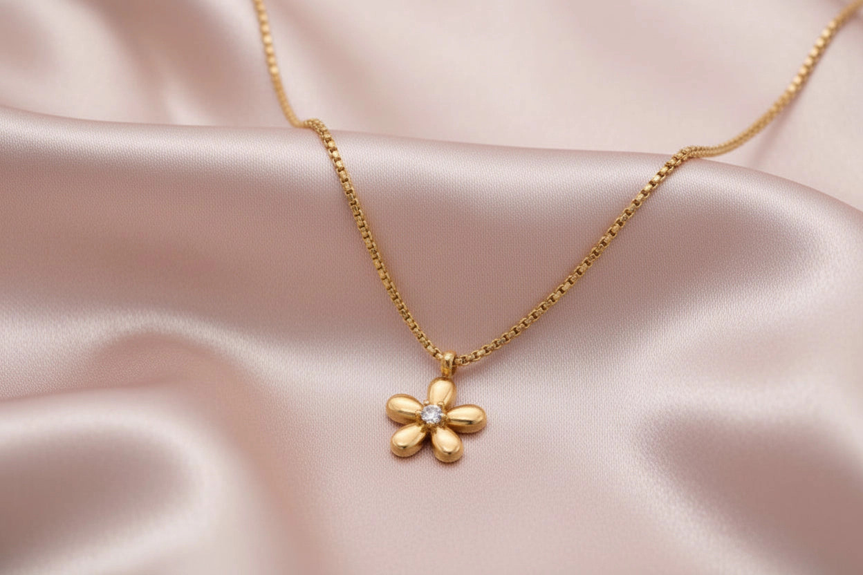 DressAtR Women's Flower 18K Gold Plated Jewelry Set