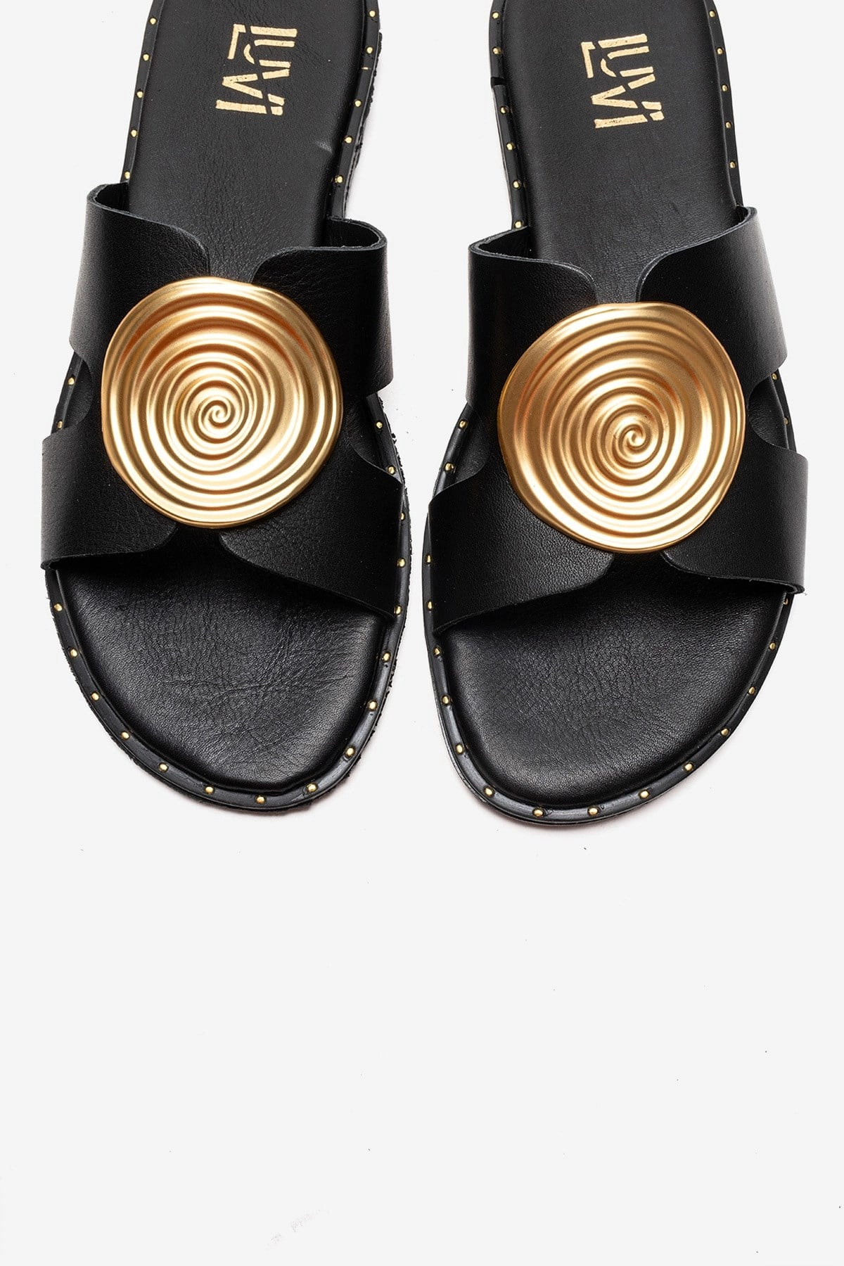 Forever & Always Womens Nolita Leather Slide Sandals