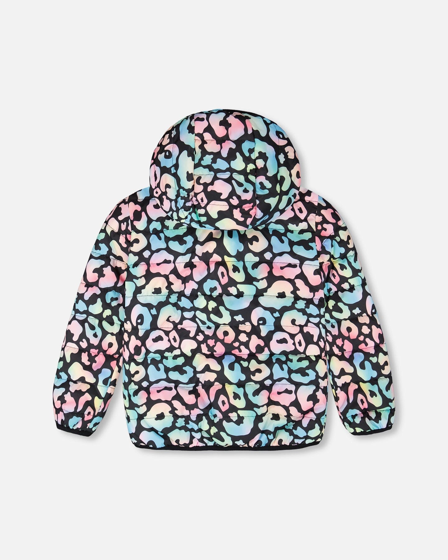 Deux par Girls Quilted Mid-Season Jacket Animal Print