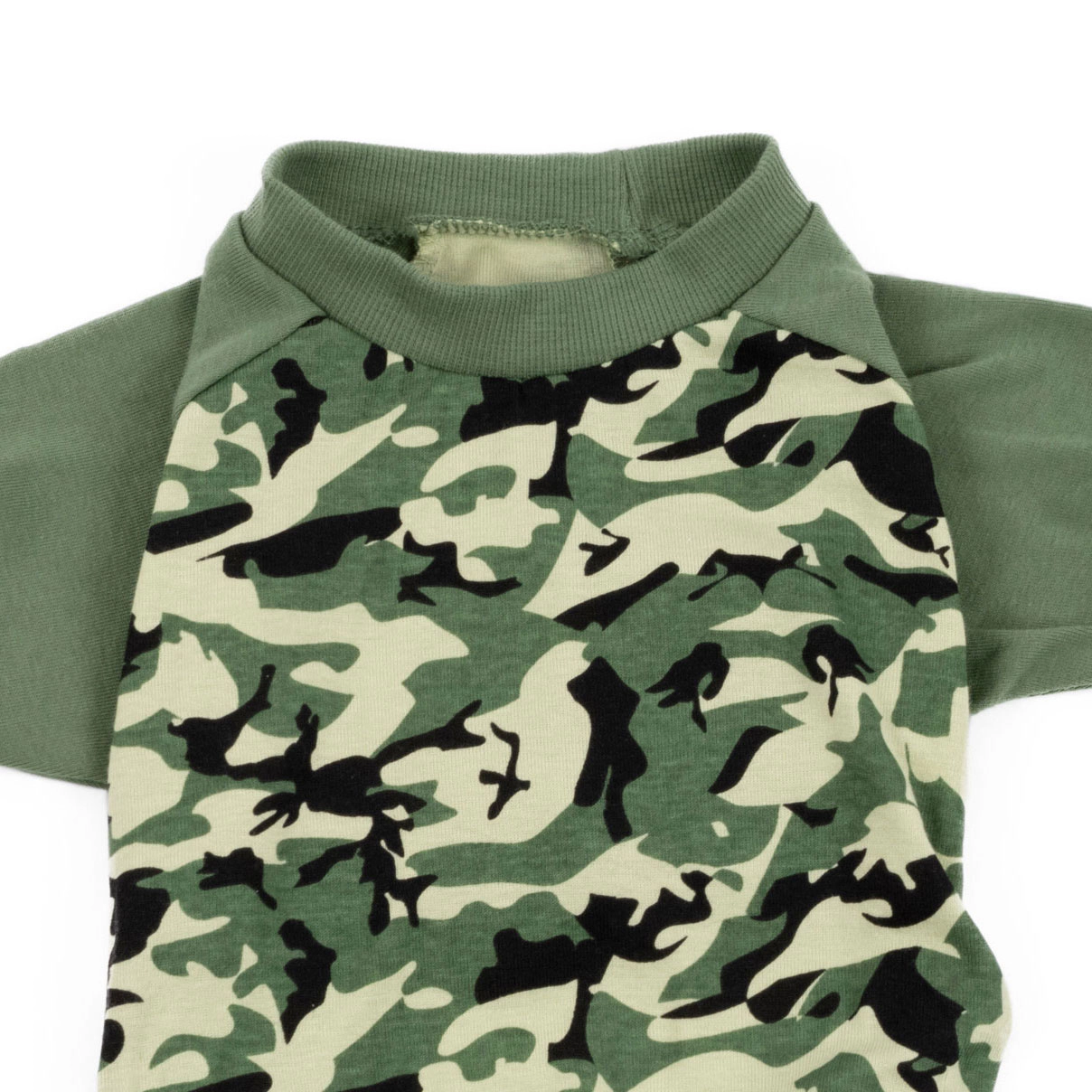 Leveret Dog Cotton Green Camouflage Pajamas