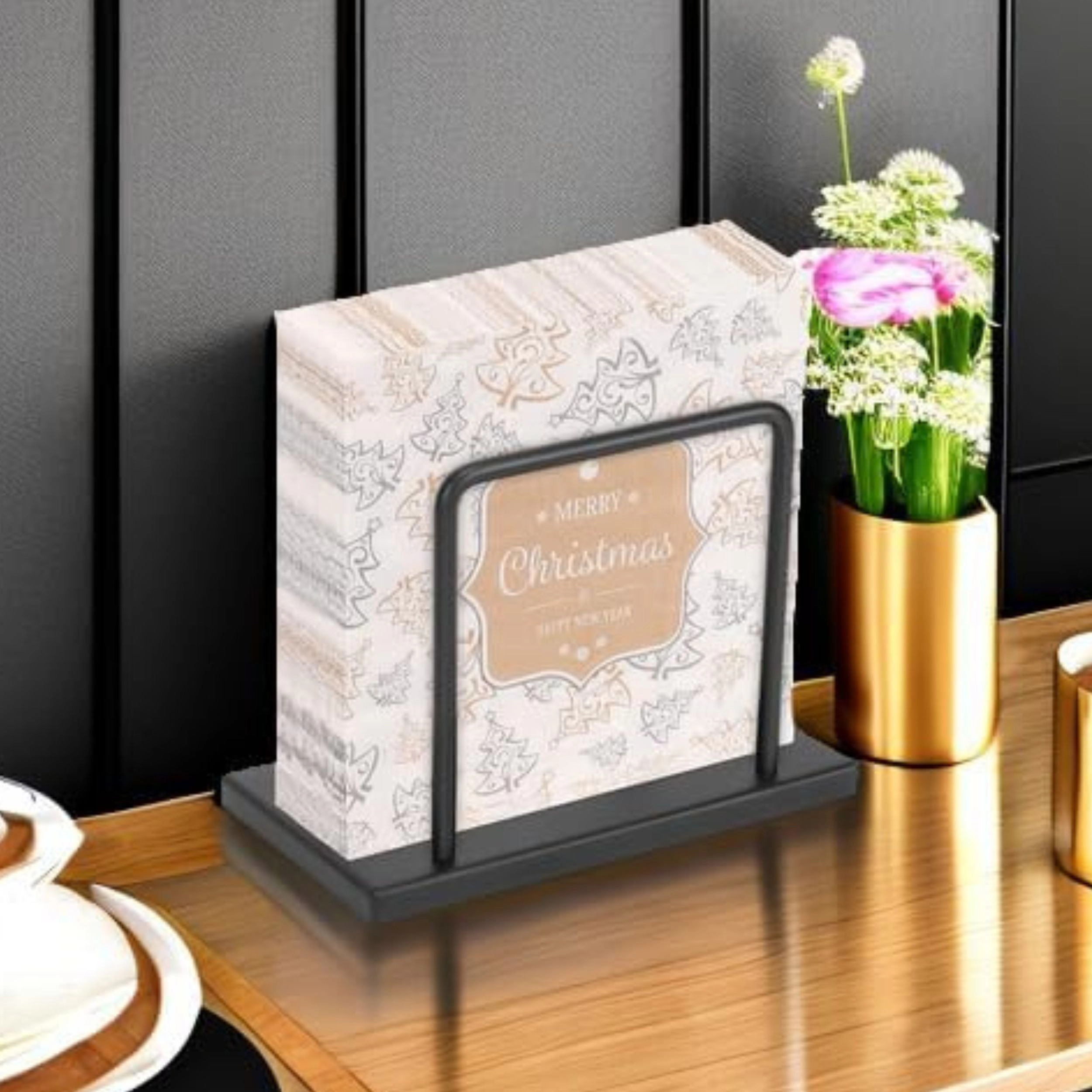 Stock Preferred Modern Metal Napkin Holder Freestanding Tissue Dispenser for Kitchen Table