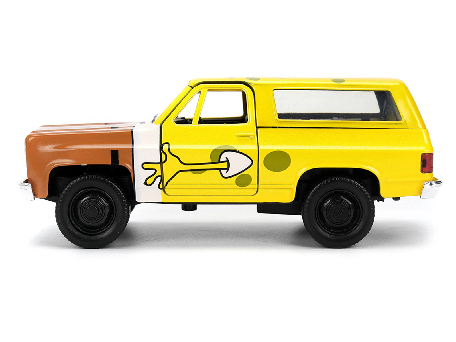 Jada 1980 Chevrolet K5 Blazer "SpongeBob Star" Livery Yellow "SpongeBob SquarePants" (1999-Current) TV Series
