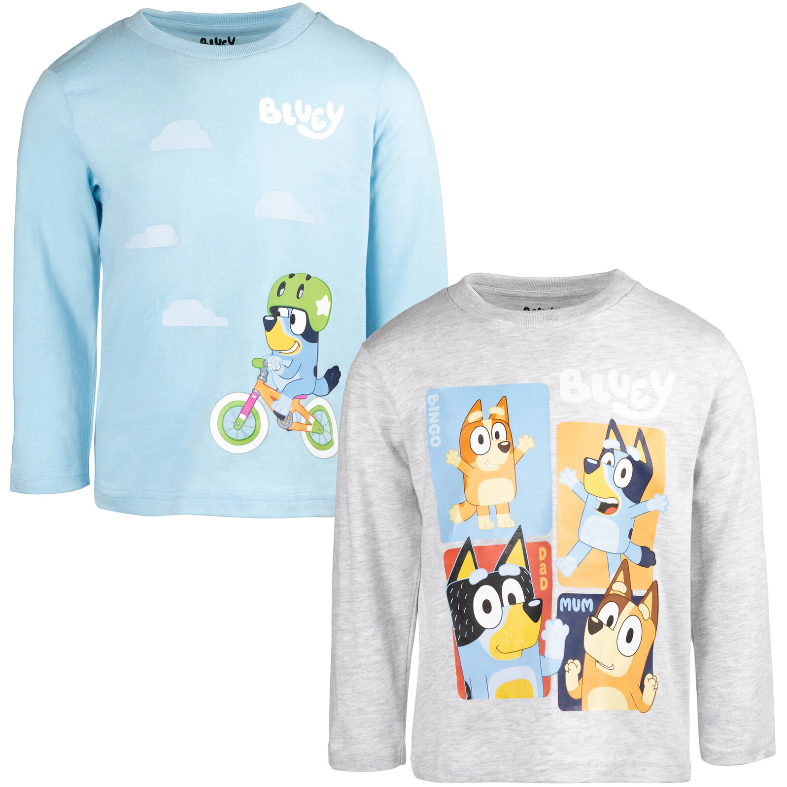 Bluey Boys' 2-Pack Long Sleeve Tees