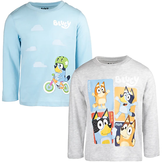 Bluey Boys' 2-Pack Long Sleeve Tees