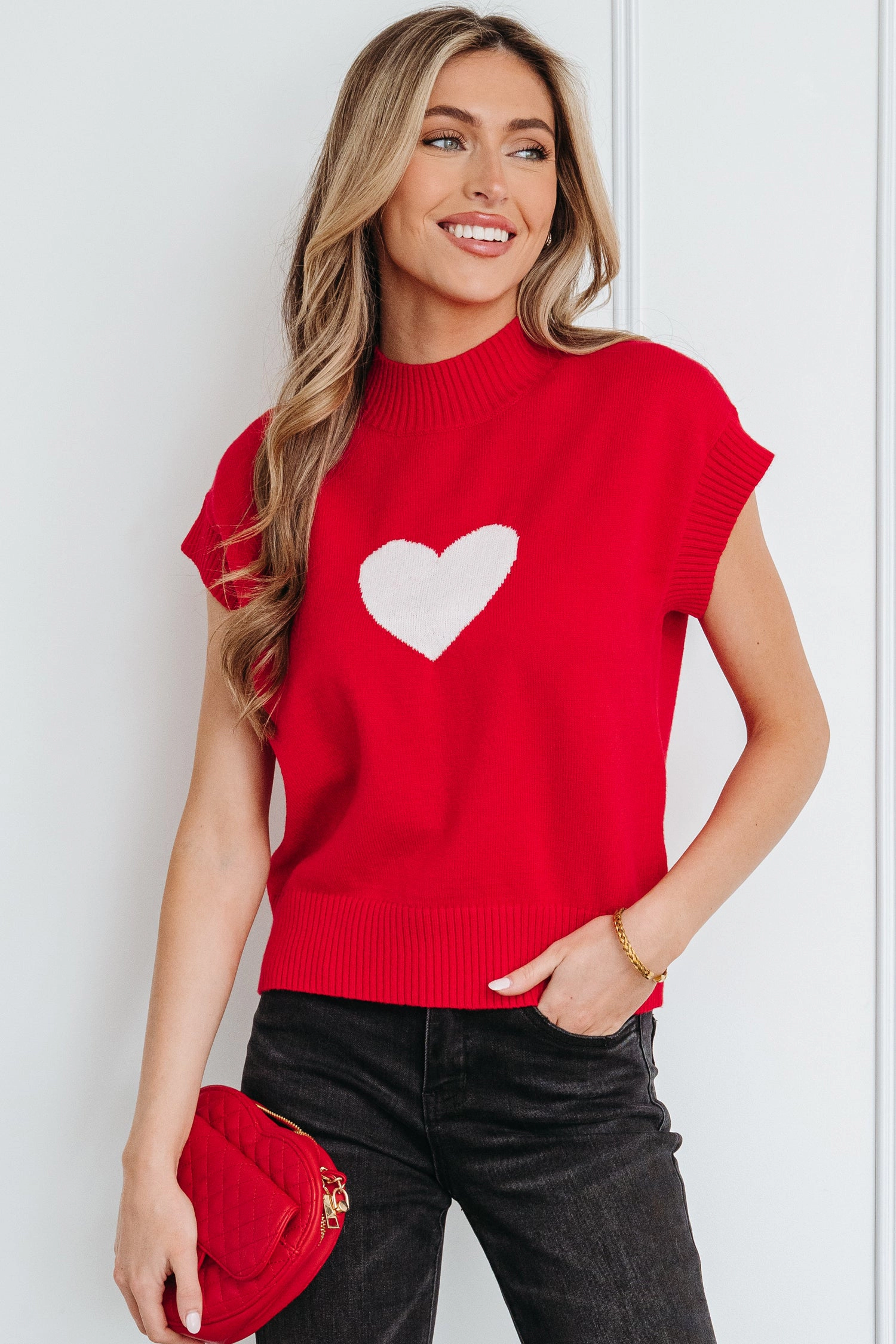 Threaded Pear Women's Genevieve Cropped Short Sleeve Sweater