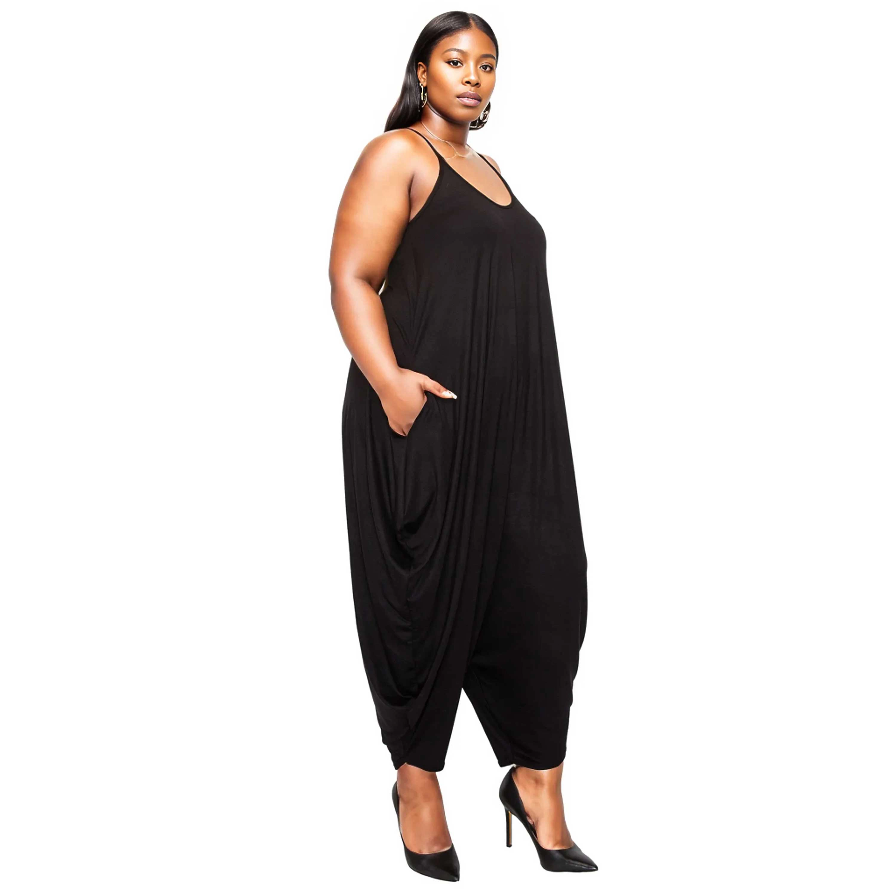 L I V D Women's Plus Quinn Pocket Jumpsuit