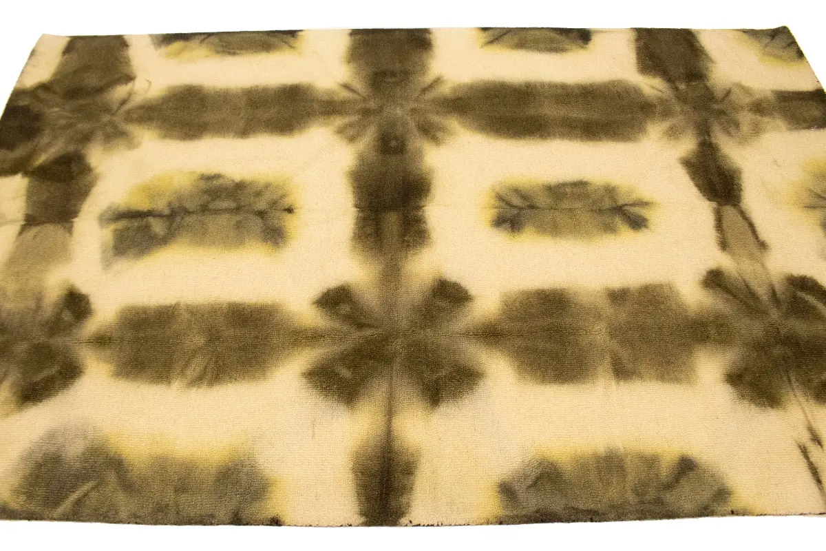 Magic Rugs Brown & Cream Tie-Dye 5X8 Hand-Tufted Modern Rug