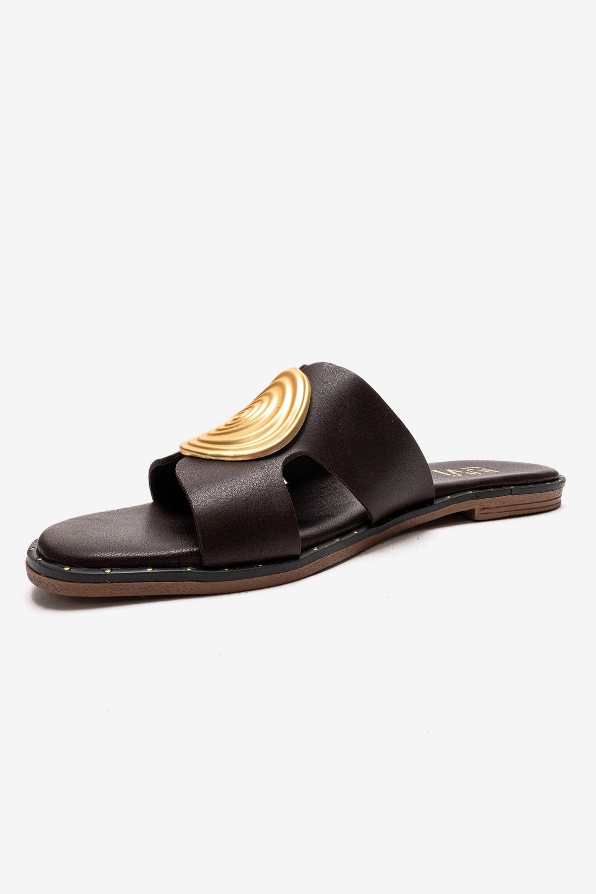 Forever & Always Womens Nolita Leather Slide Sandals