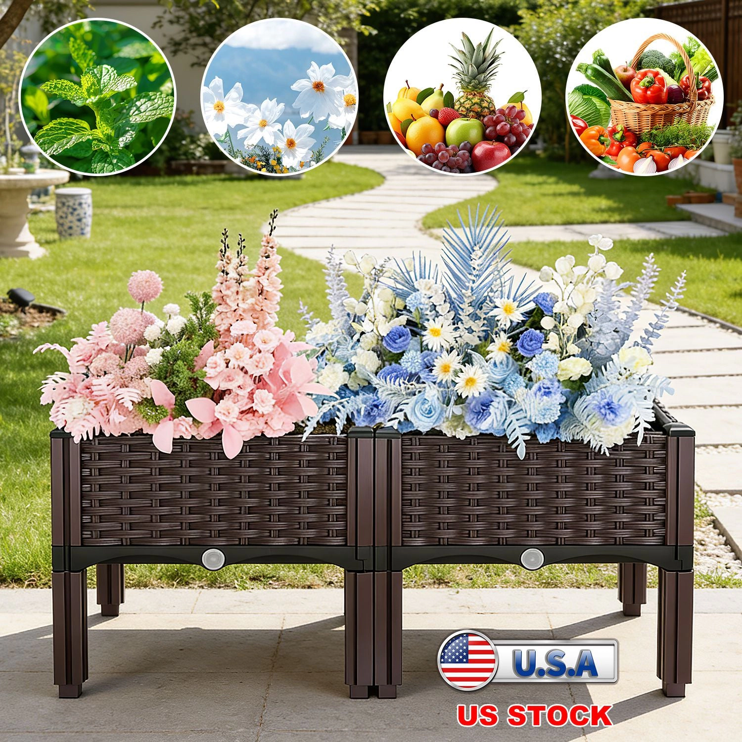 GBruno Elevated Raised Garden Bed With Legs