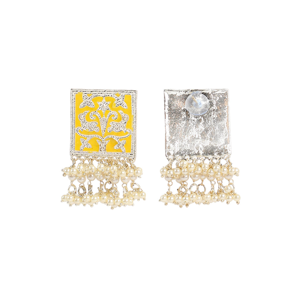 SOHI Women's The Niloufar Canary Yellow Drop Earrings