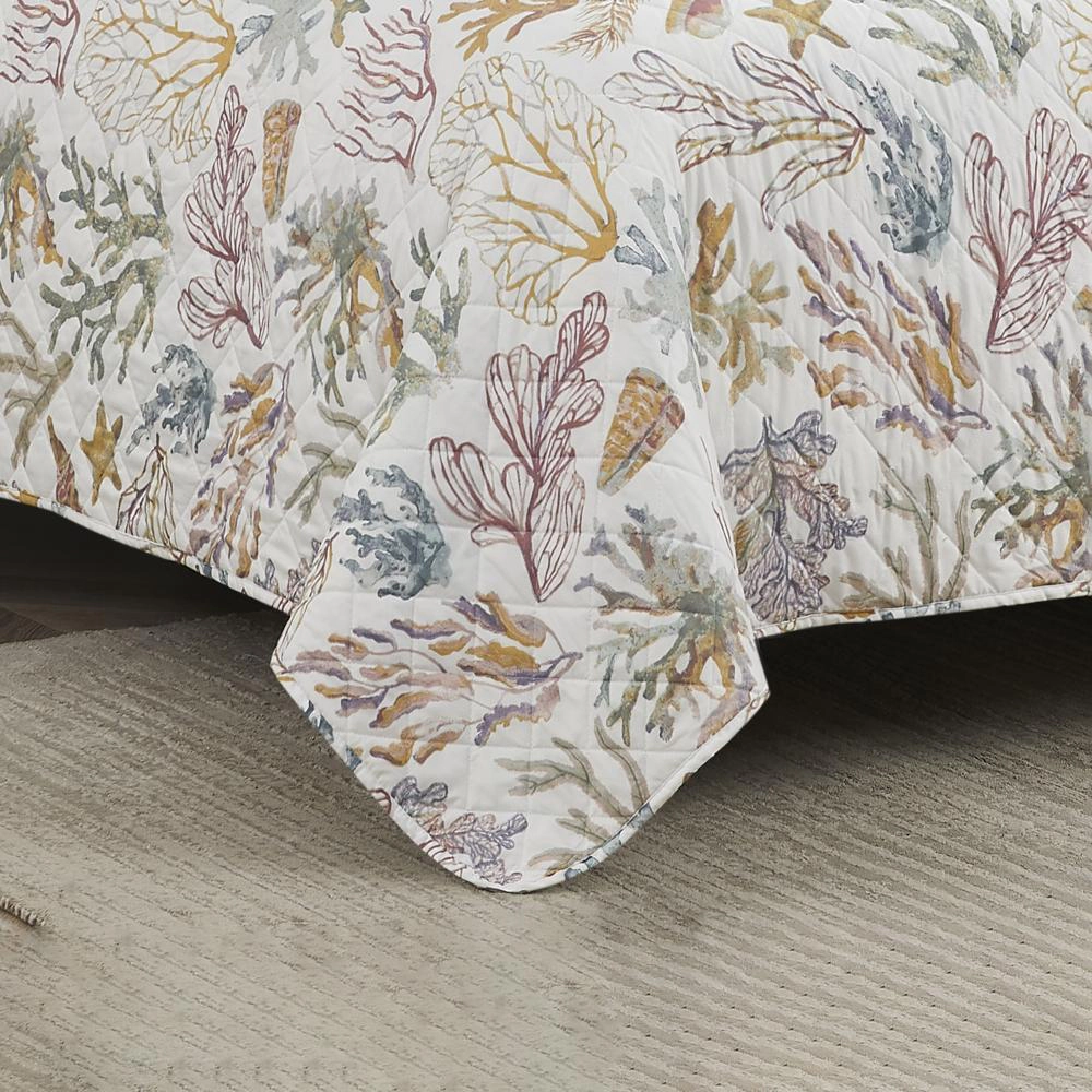RT Designers Collection Mel Mystic 3 Piece s Elegant Stitched Quilt Set