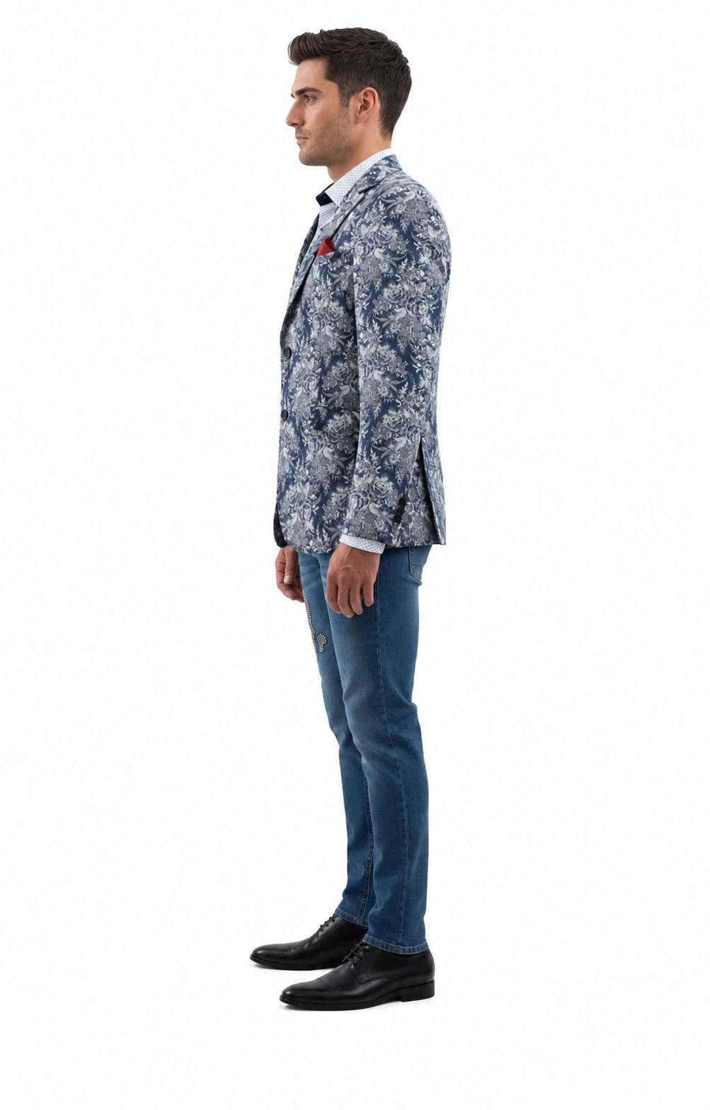 Elie Balleh Men's Slim Fit Floral Sports Coat Jacket