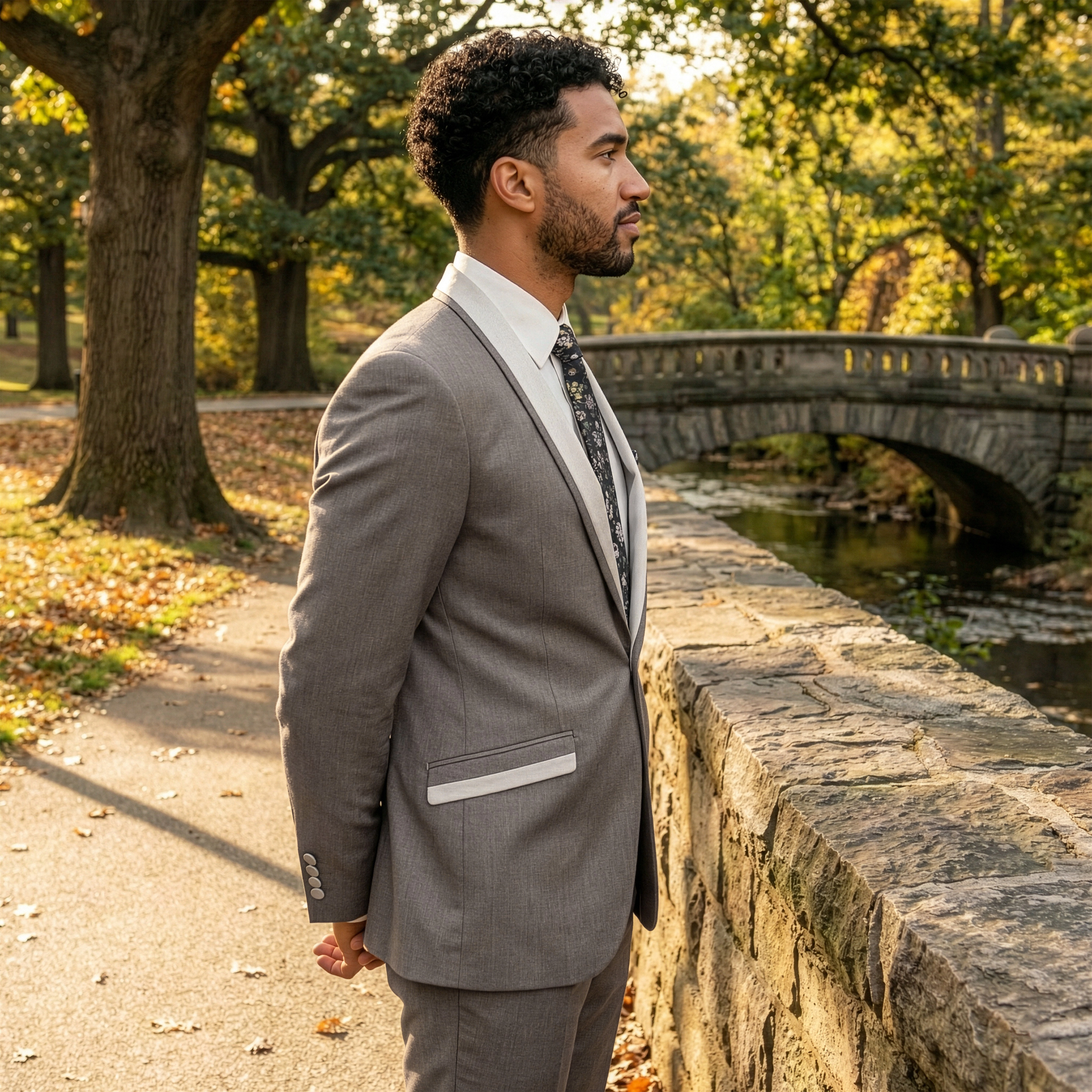 Tazzio Mens Slim Fit Piped Shawl Collar 2 Piece Suit Set