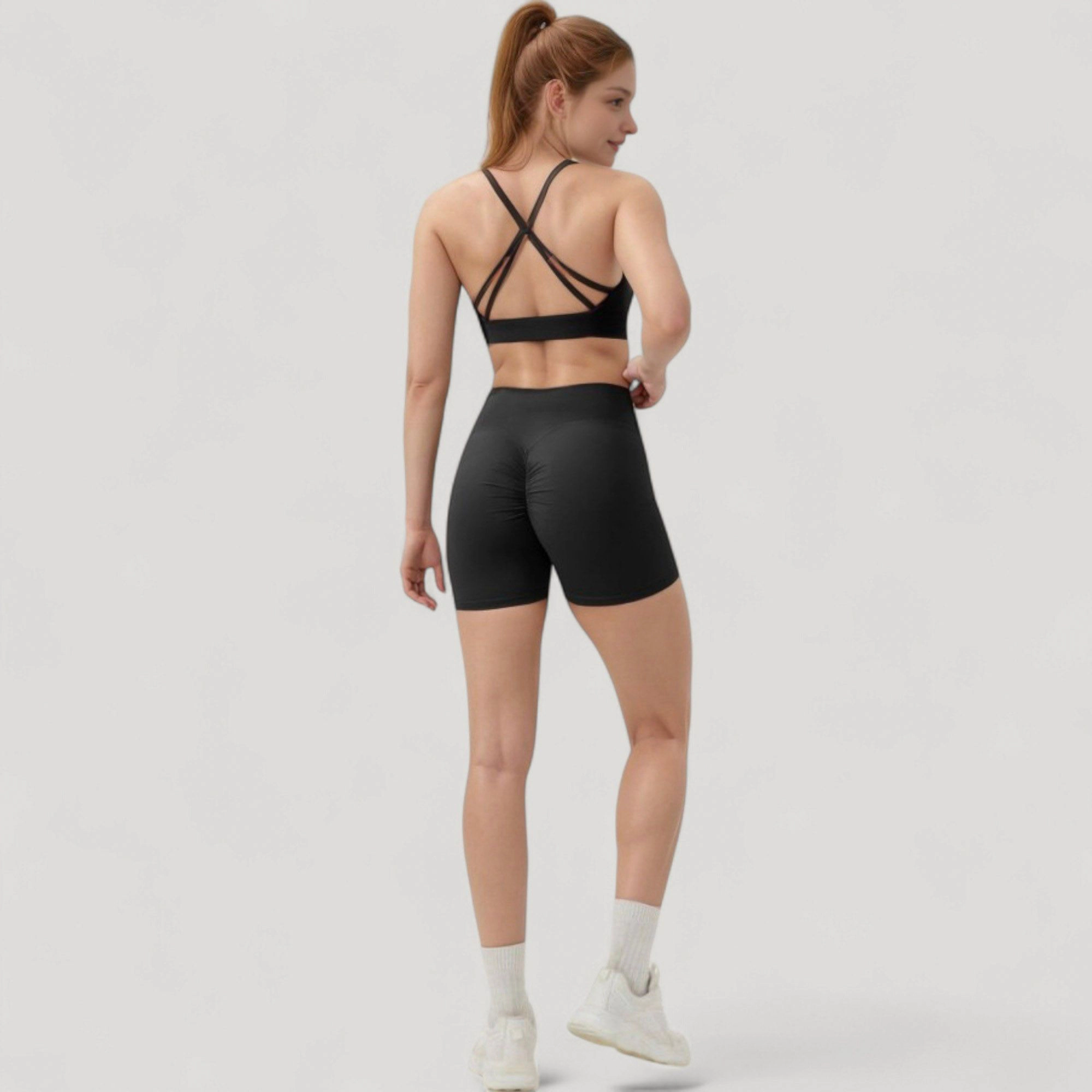 Anna-Kaci Women's High Waist Seamless Active Shorts with Smooth Finish and Body-Hugging Stretch Fit
