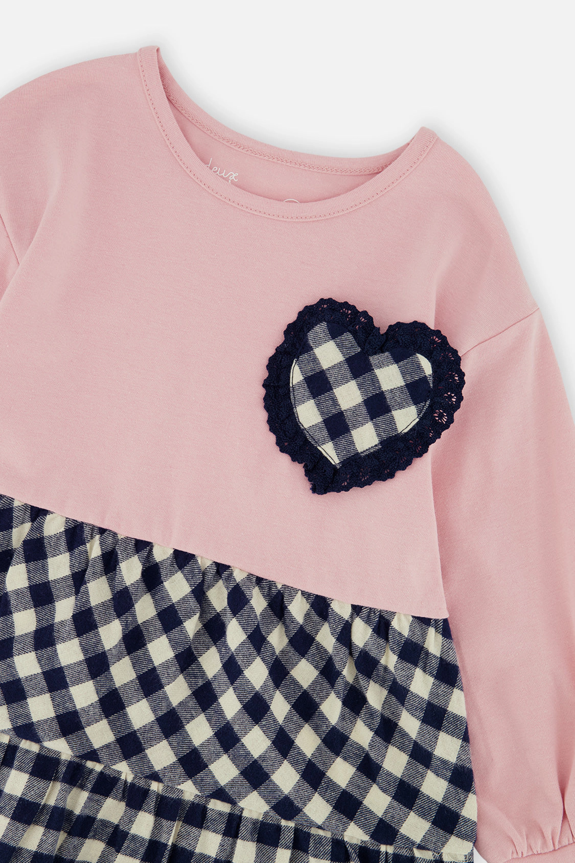 Deux par Girls Gingham Heart Tunic and Leggings Set