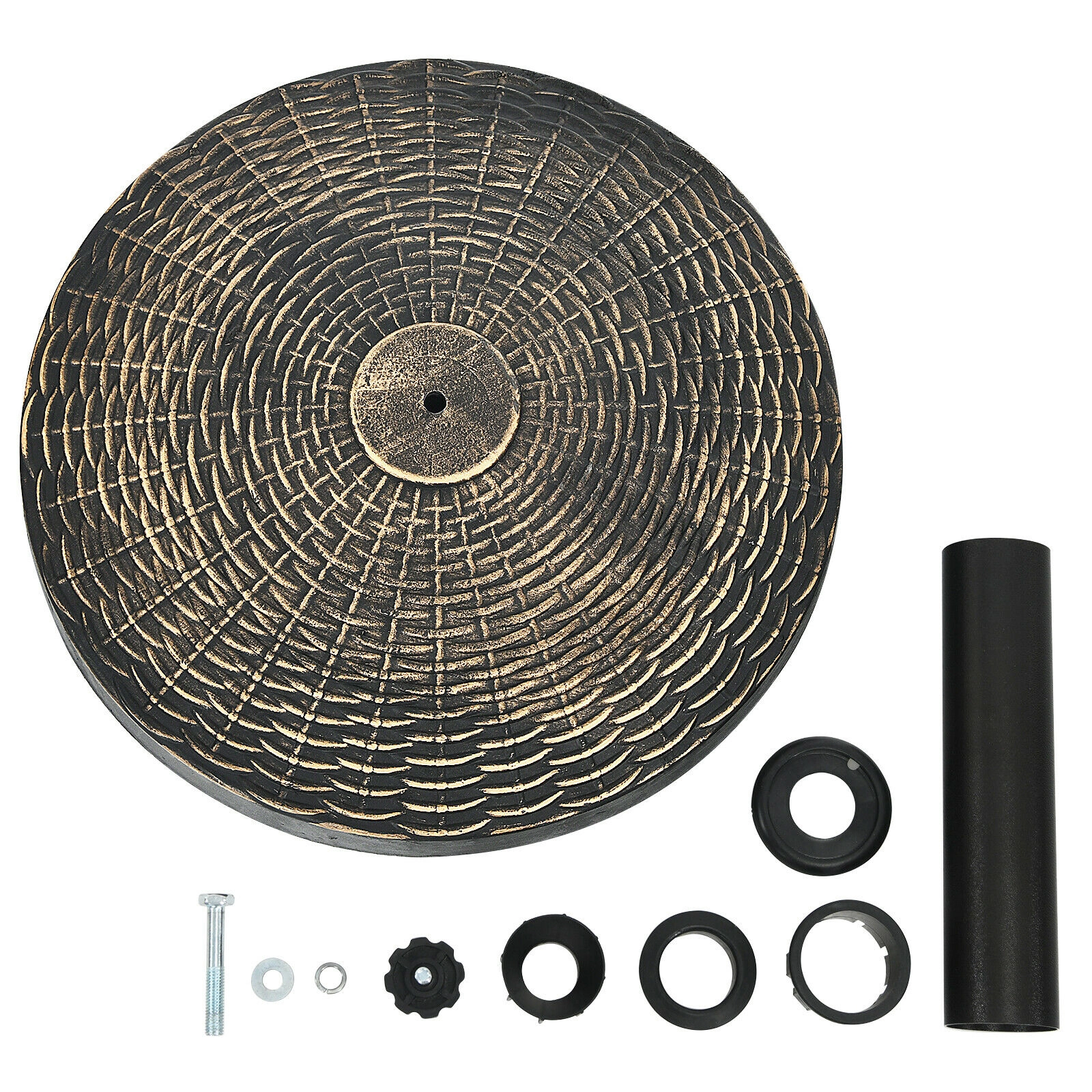 SUGIFT 27-lb Bronze Resin Market Umbrella Base for 1.5-in and 1.9-in Poles