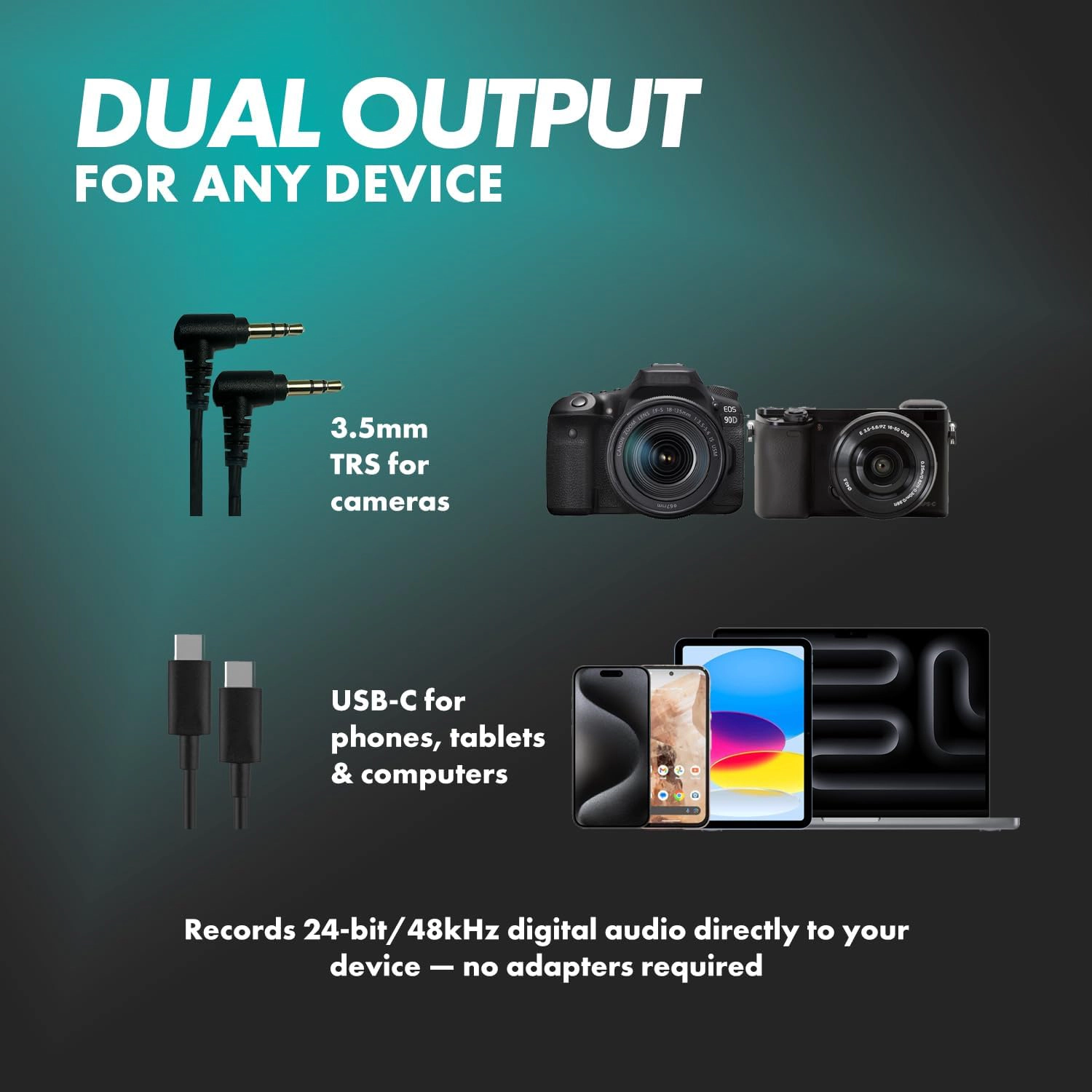 Movo VXR10-AI Shotgun Microphone with AI Noise Cancellation for Cameras Smartphones Computers