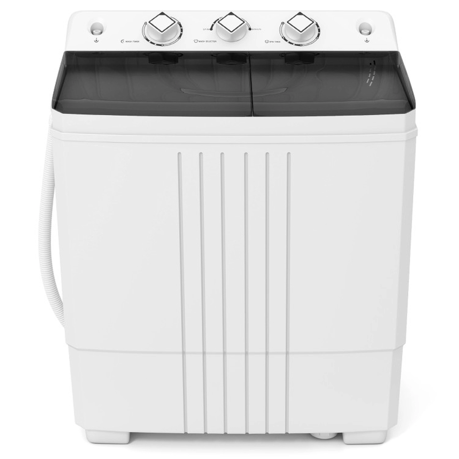 SUGIFT Black Twin Tub Portable Washing Machine with Spray Rinse and Lint Filter 25-in W 15.5-in D 29.5-in H