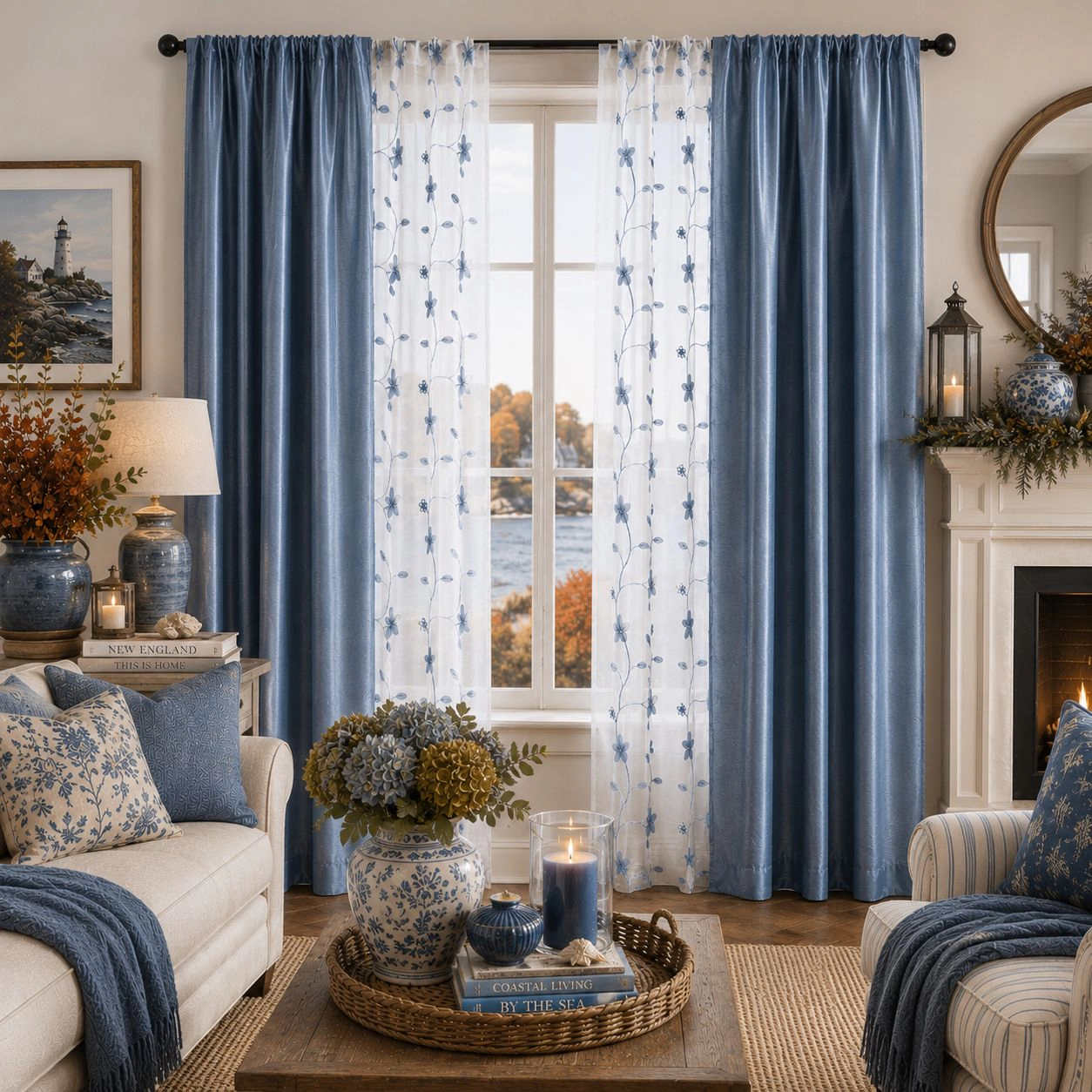 Kate Aurora Jasmine Embroidered 6 Piece Rod Pocket Coordinating Sheer Window Curtain Panels