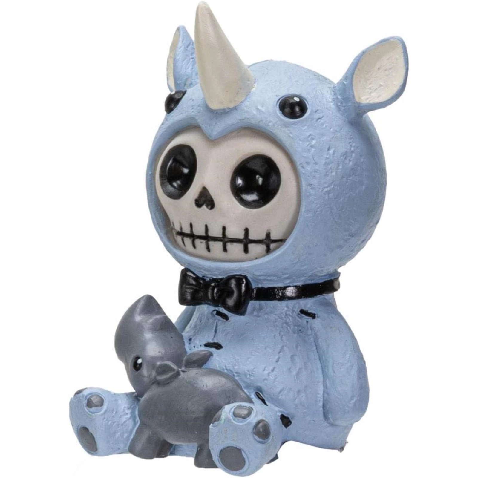 Pacific Giftware Furrybones Buster Skeleton in Rhinoceros Costume Figurine 3 inch