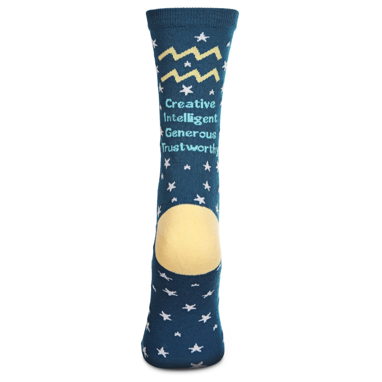 MeMoi Women's Aquarius Zodiac Sign Crew Socks