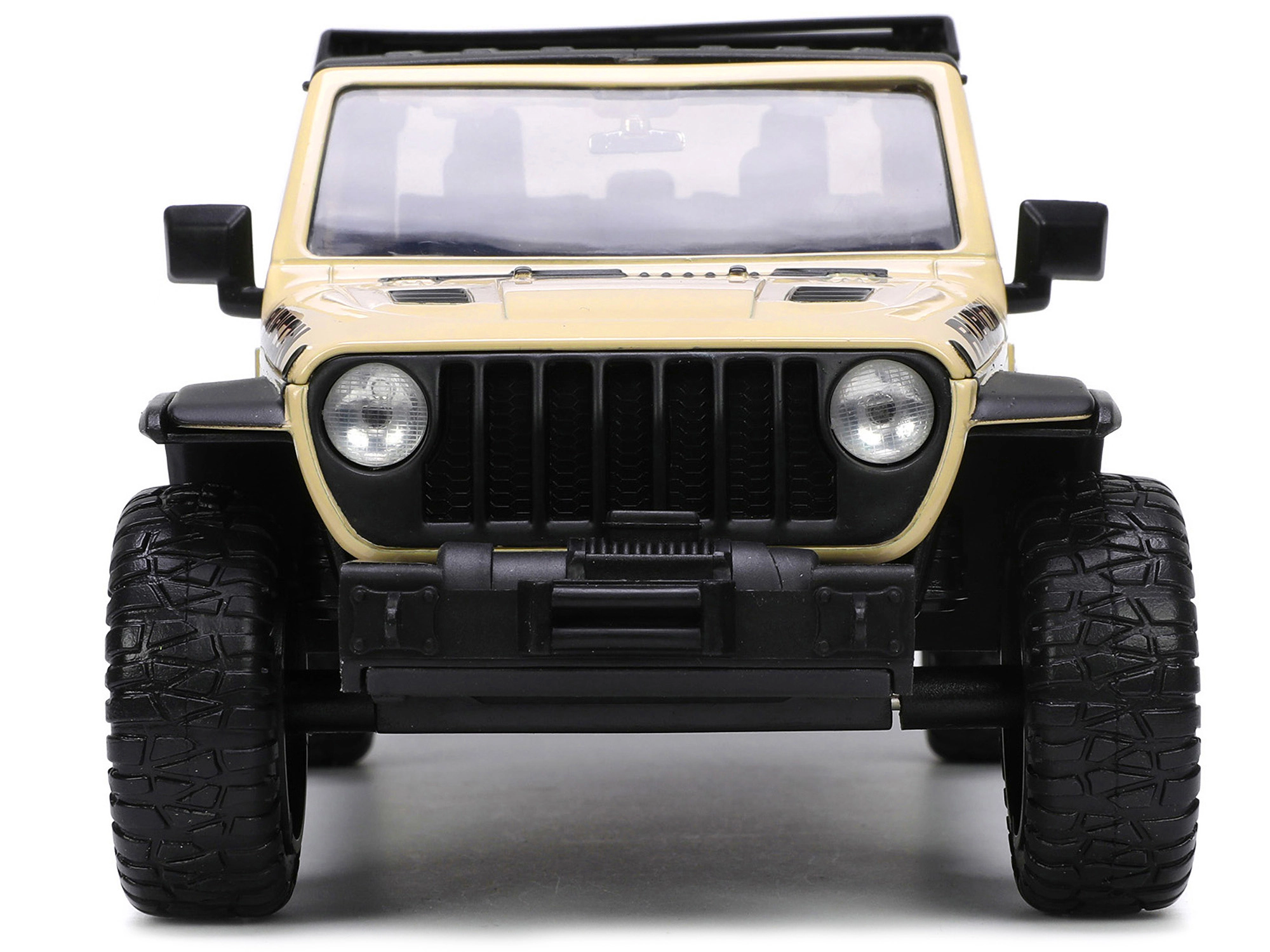 Jada 2020 Jeep Gladiator Rubicon Pickup Truck Cream with Roof Rack with Extra Wheels "Just Trucks" Series 1/24