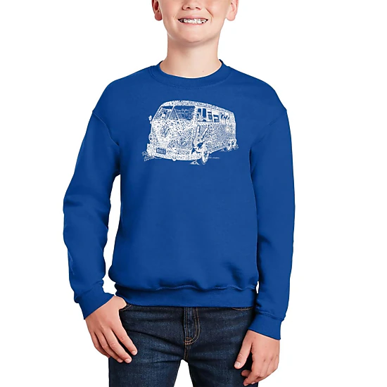 LA Pop Art Boy's Word Art Sweatshirt - The 70's