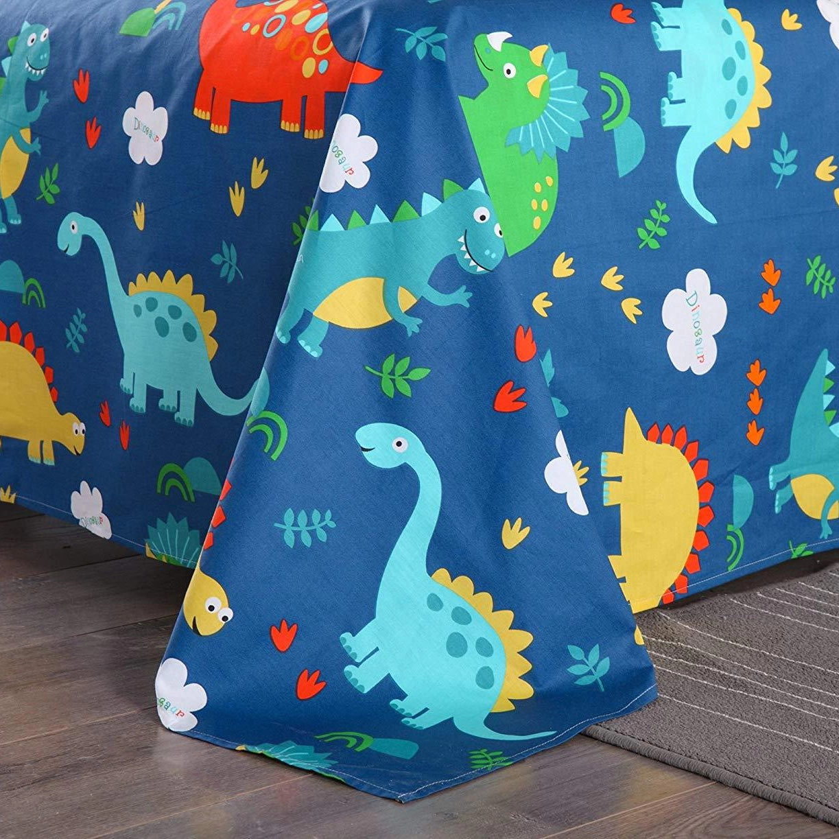 MarCielo 3/4 Piece Kids Dinosaur Sheet Set, 100% Cotton Soft Breathable Bedding