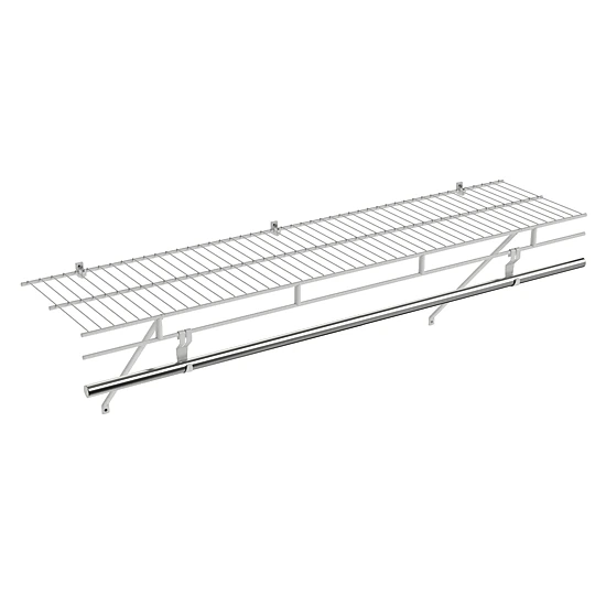 LJG Closet Shelves Wall Mounted with Ventilated Metal Wire Shelving Kit