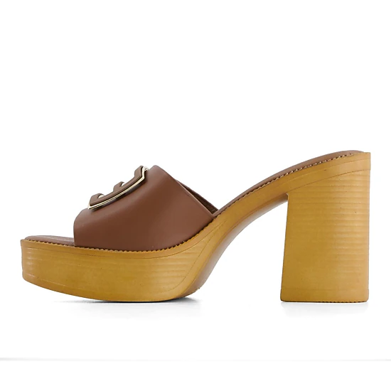 Andrea Womens Heeled Slip On Sandals