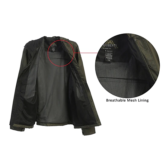Gioberti Men's Waterproof Rain Jacket With Mesh Lining And Carrying Bag
