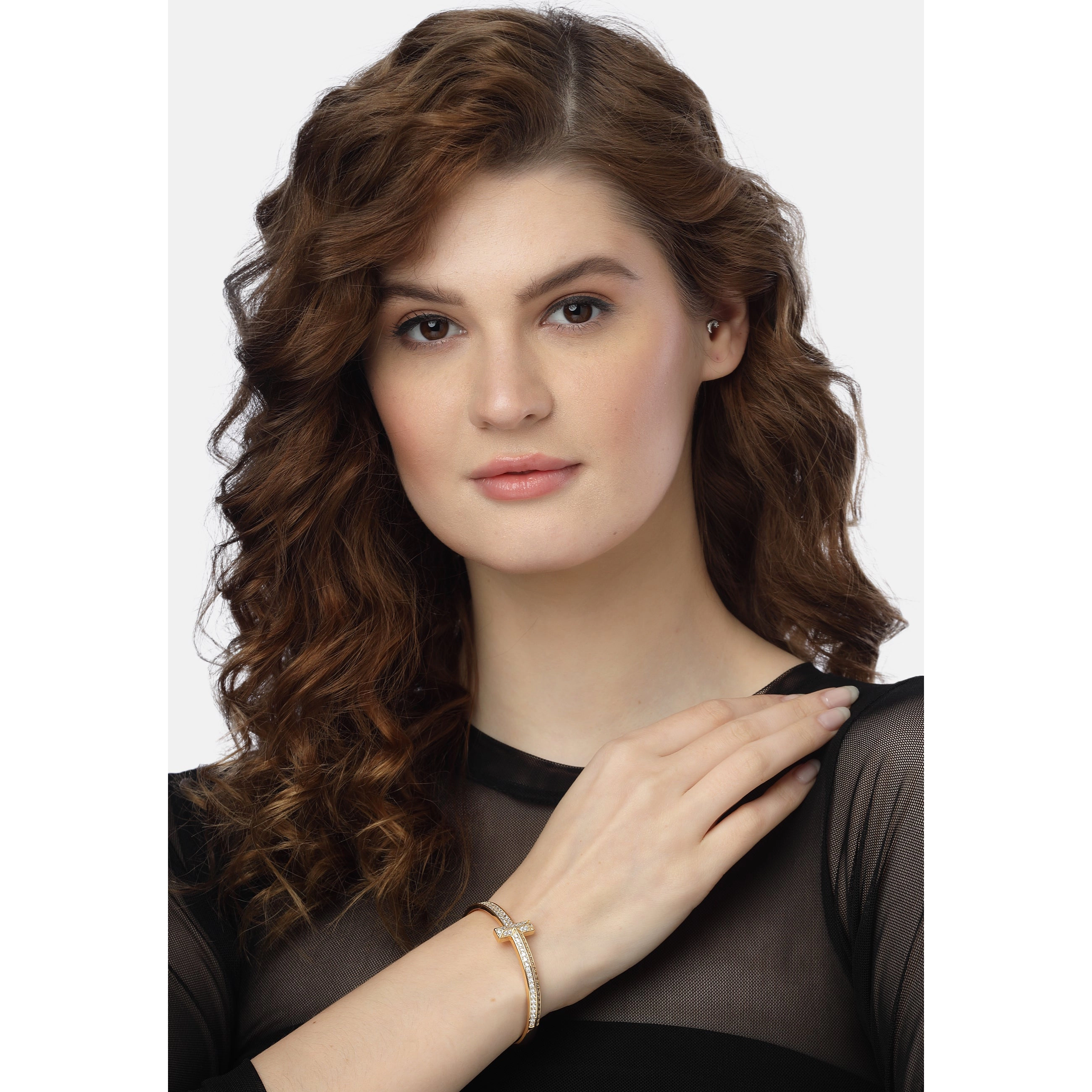 AGP PARIS Womens Radiance T-Bar Bangle Bracelet