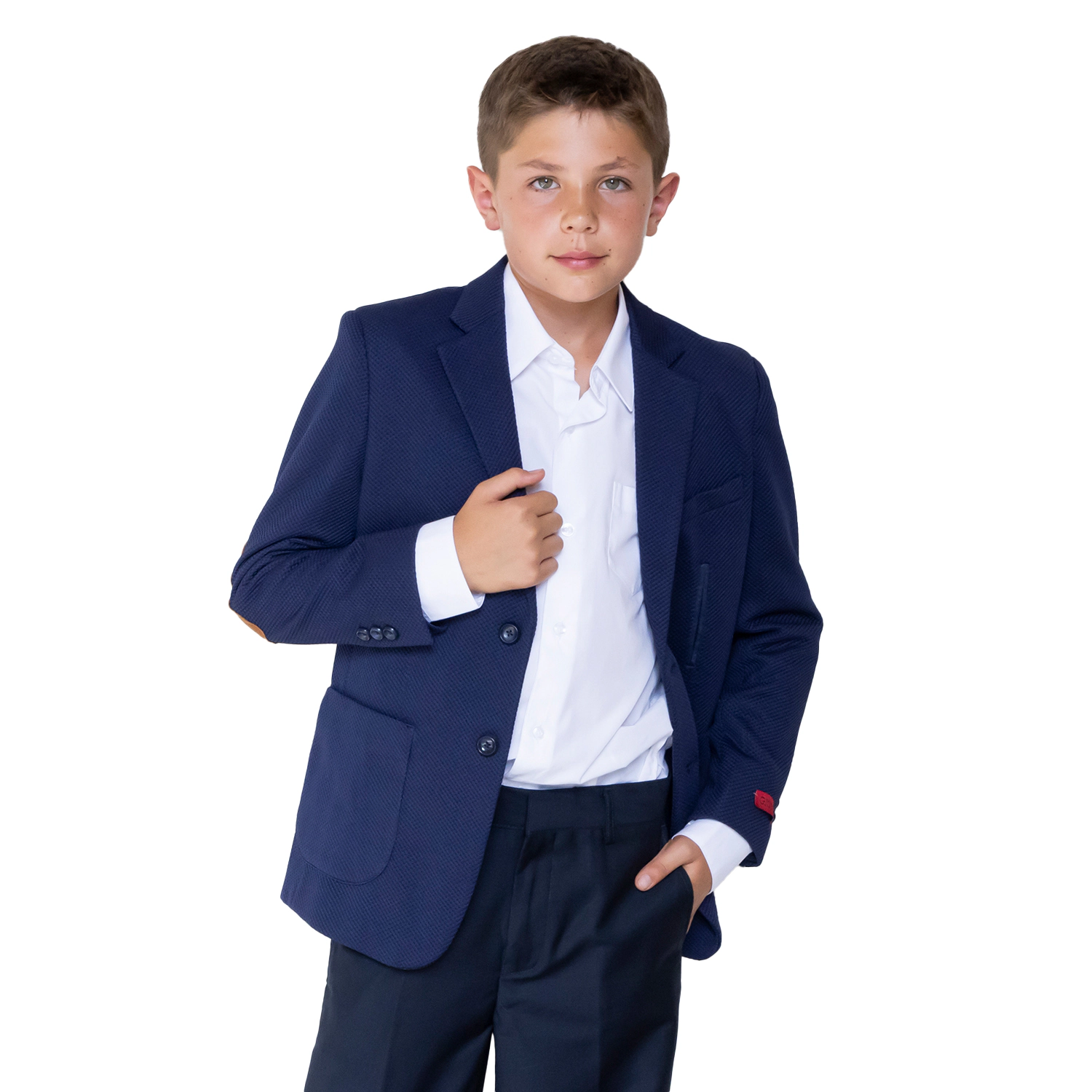 Gioberti Boy's Lightweight Waffle Weave Textured Blazer Jacket