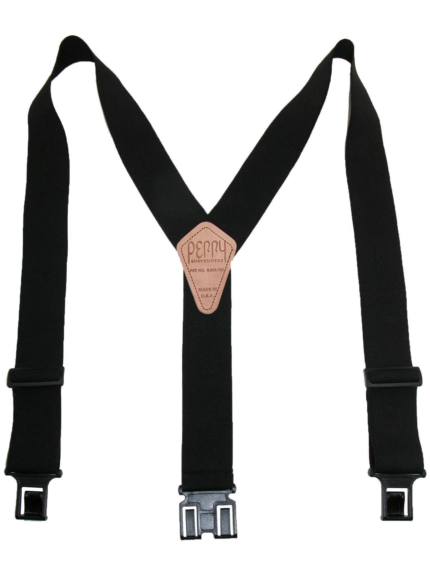 Perry Suspenders Men's Elastic 2 Inch Hook End (Tall Available)